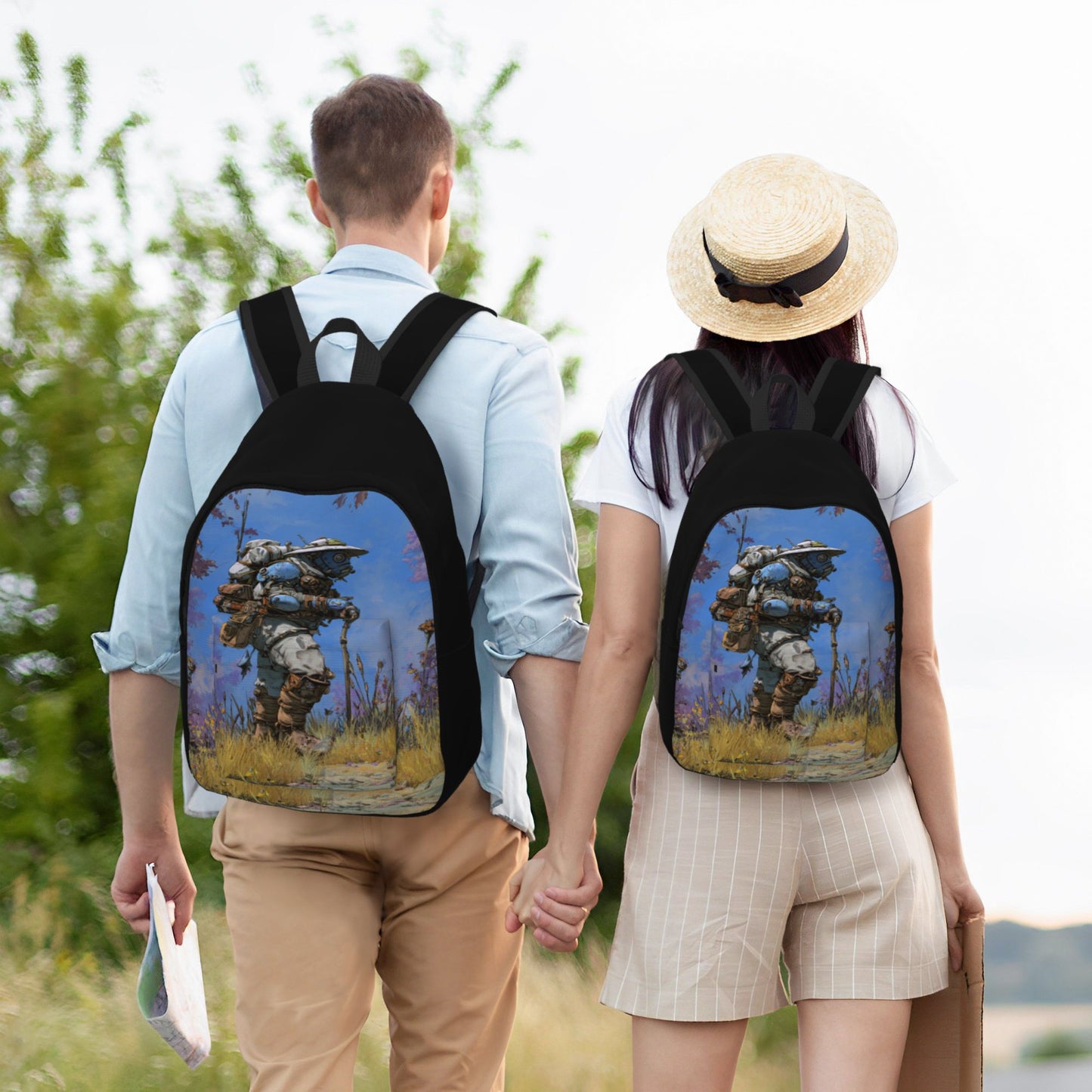 Simple casual canvas backpack (no lining, no compartments)