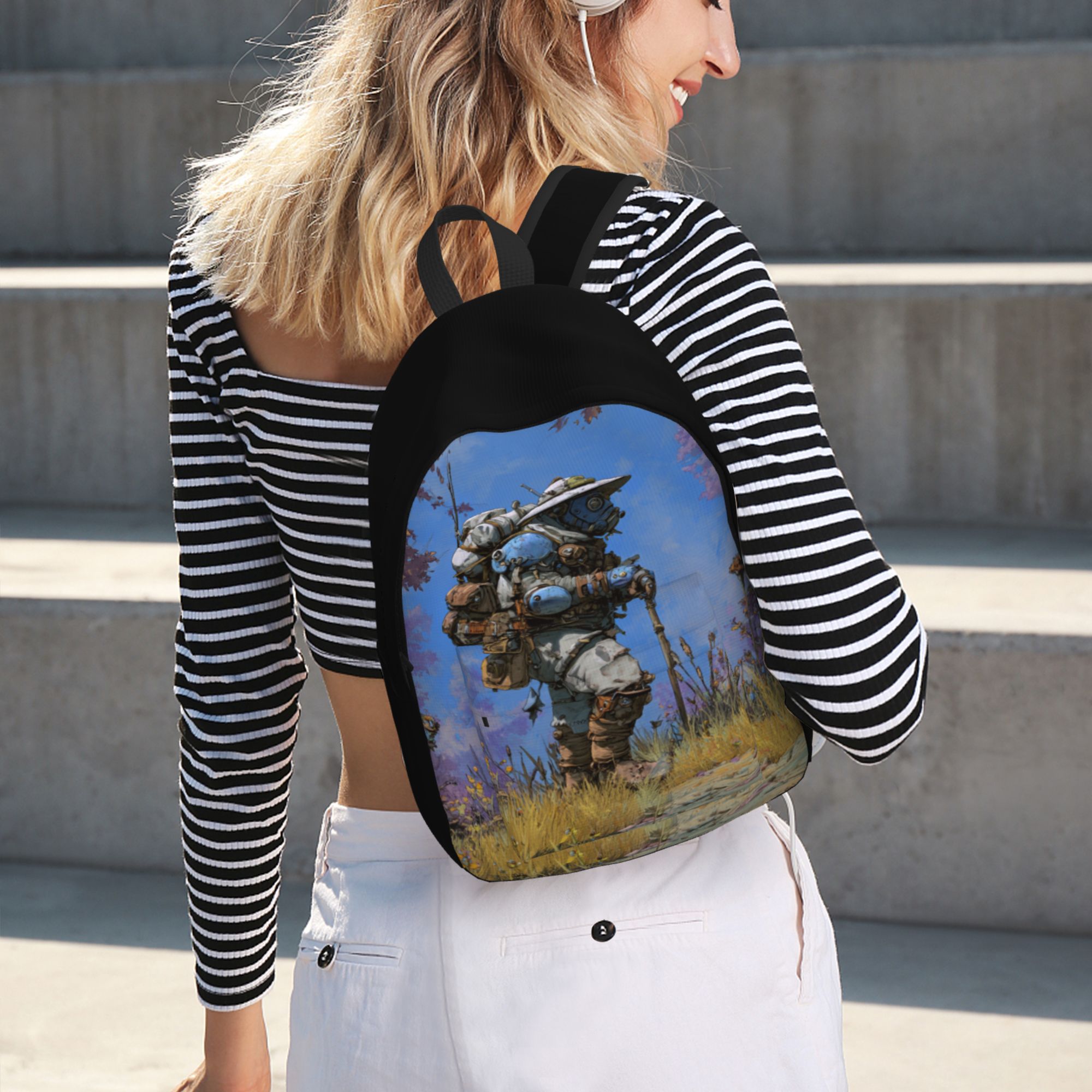 Simple casual canvas backpack (no lining, no compartments)